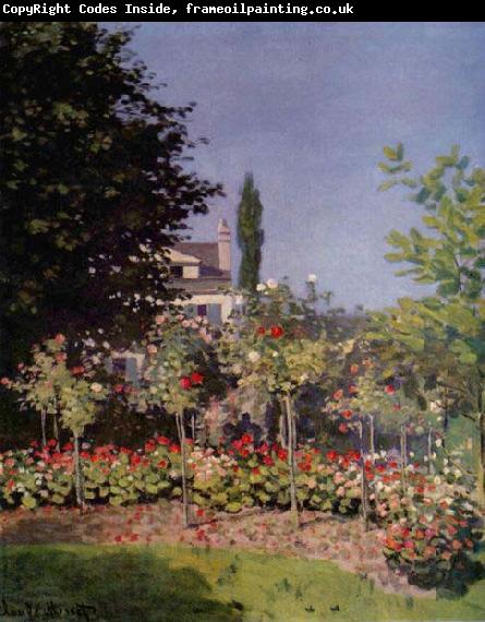 Claude Monet Flowering Garden at Sainte Adresse,